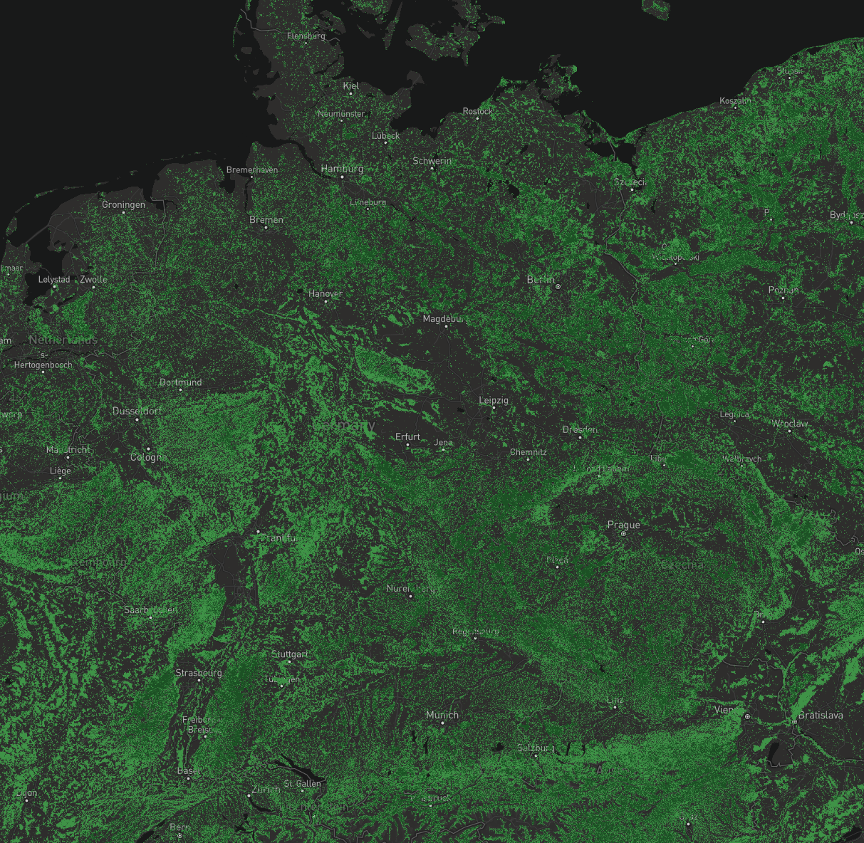 Forest map Germany